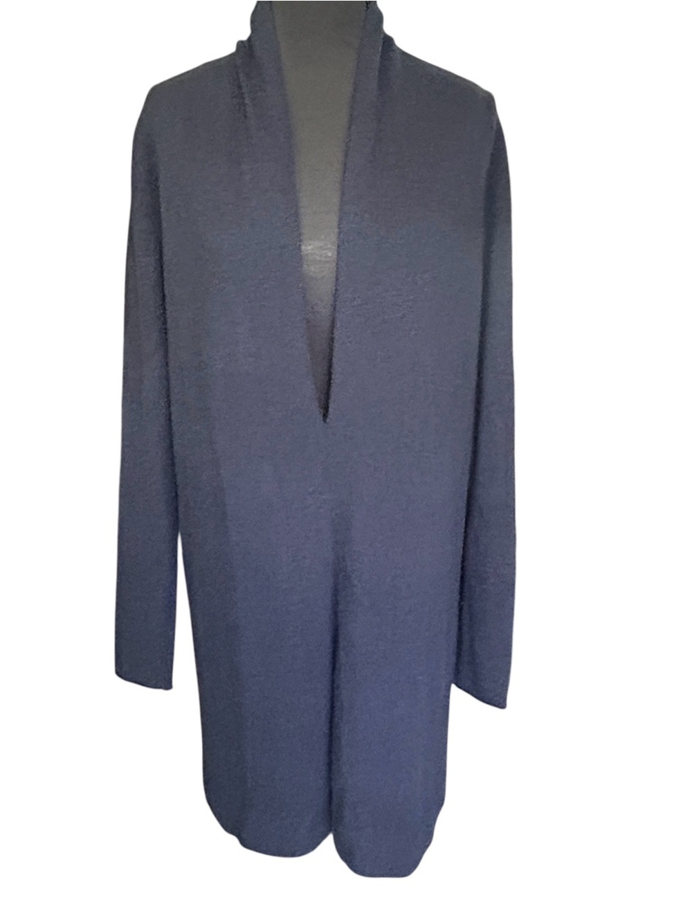 Neiman Marcus The Cashmere Collection V Front Long Cardigan Navy Blue Size M